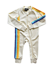 Load image into Gallery viewer, Cream Side Stripe Sleeper: 3-6M