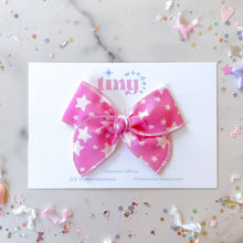 Load image into Gallery viewer, Retro Stars on Pink: Mini / Nylon Headband