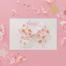 Load image into Gallery viewer, Pink and Brown Floral: Mini / Small Reversible Clip