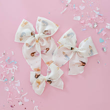 Load image into Gallery viewer, Mermaids, crepe de chine: Small / Large Reversible Clip
