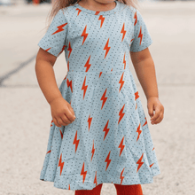 Load image into Gallery viewer, SPARK SHORT-SLEEVED SWING DRESS: 2T
