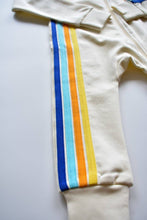 Load image into Gallery viewer, Cream Side Stripe Sleeper: 6-12M
