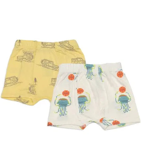 Bamboo Underwear Shorts 2 pack (Pixel Jelly Prt/Off Road Prt)