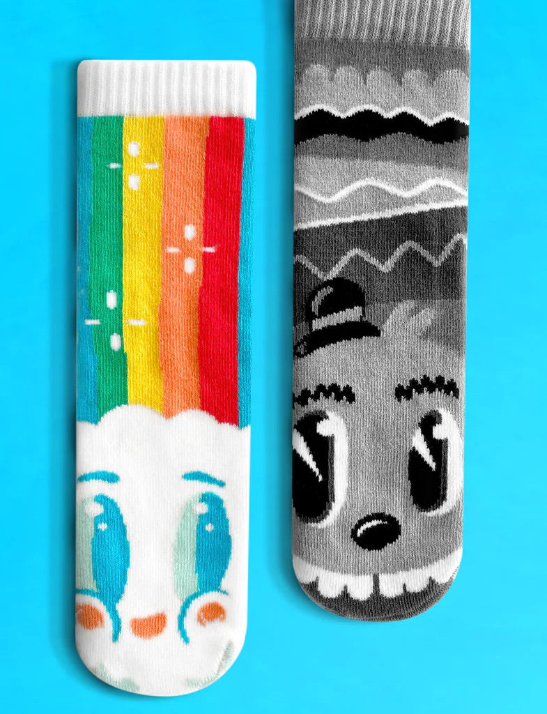 Pals Socks Rainbow and Mr. Gray