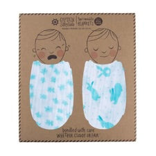 LIGHT BLUE QUICK LIKE BUNNIES SWADDLE SET