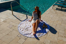 Load image into Gallery viewer, Gold Shimmer Zebra Oversized Beach Towel
