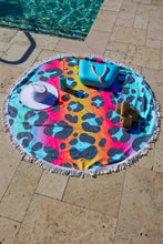 Load image into Gallery viewer, Summer Leopard Oversized Beach Towel
