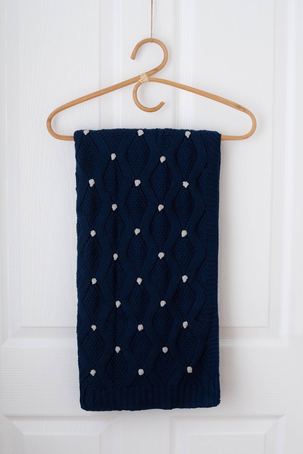 Haven Knit Baby Blanket - Navy