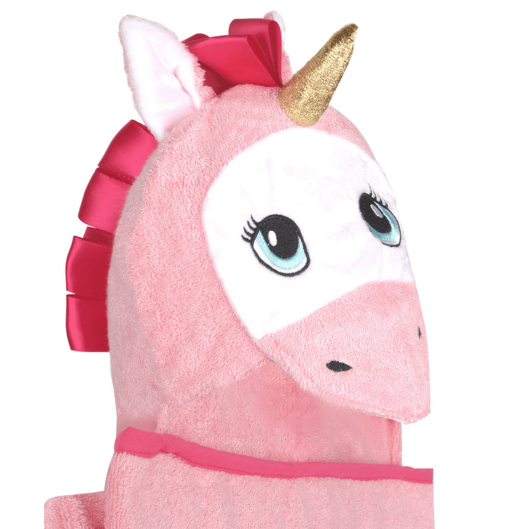 Bamboo Baby Hooded Towel- Pink Unicorn