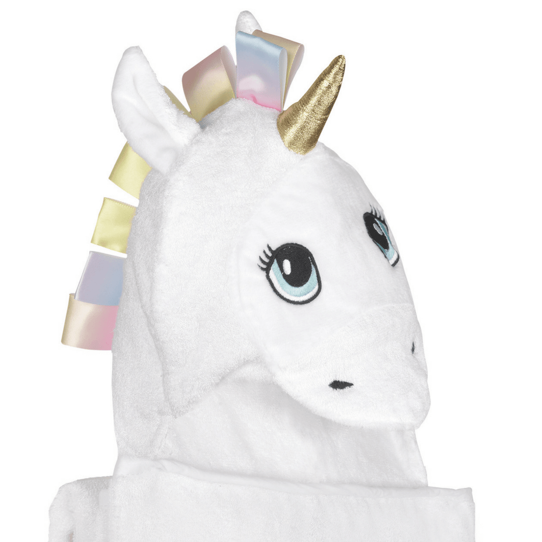 Bamboo Baby Hooded Towel-White Unicorn