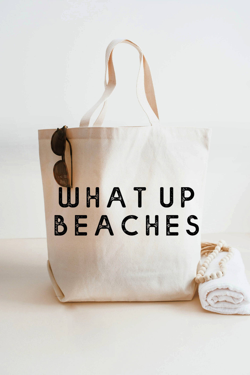 What Up Beaches XL Tote Bag