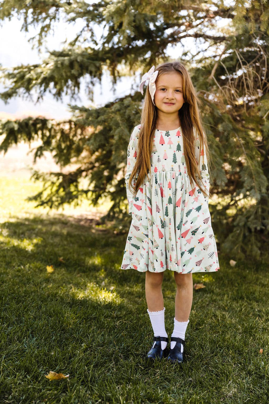 Gwendolyn Dress in Green Christmas