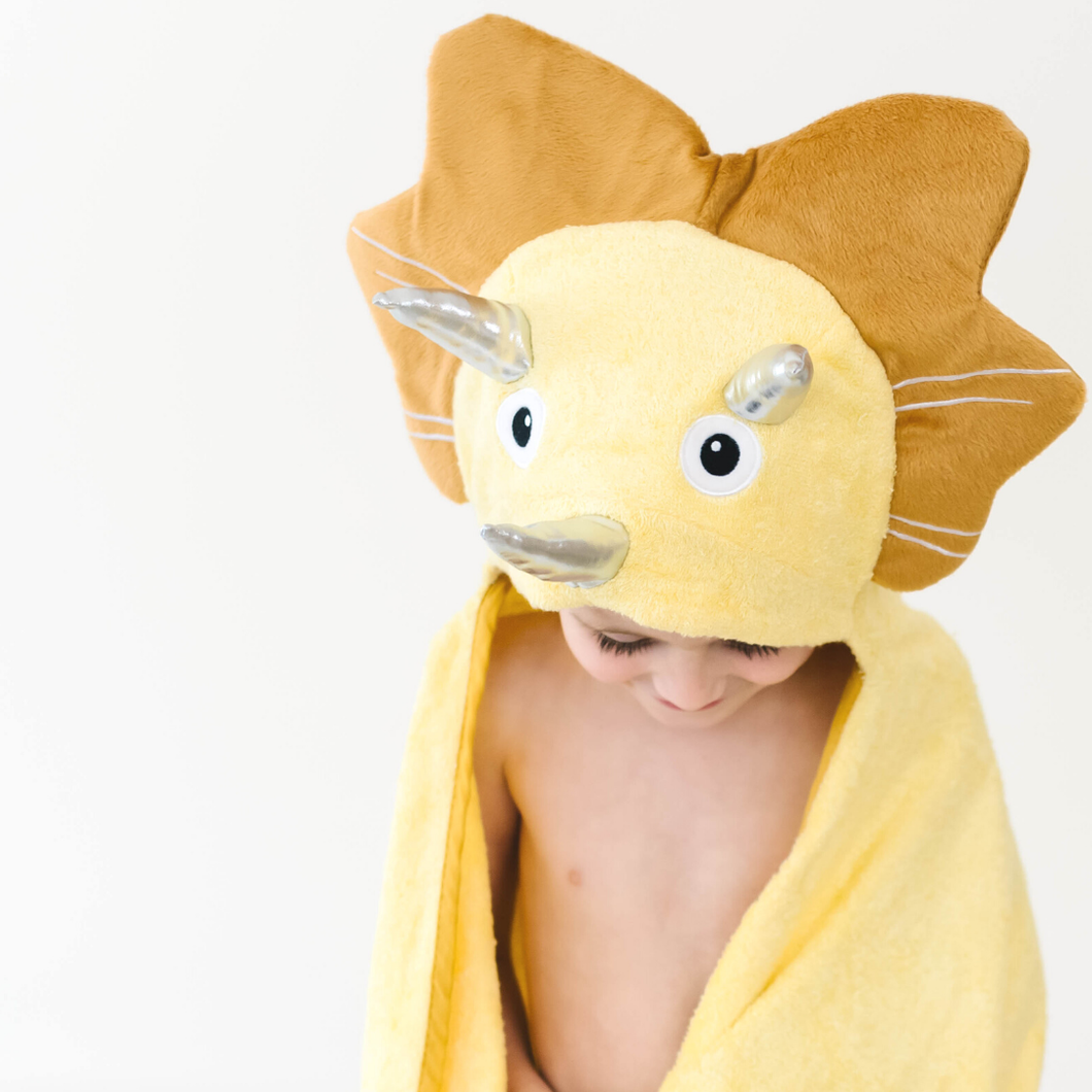 Dinosaur Bamboo Hooded Towel - Fits Newborns to Toddlers