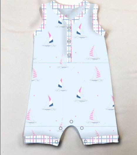 Summer Sails Hank Bamboo Baby Sleeveless Romper