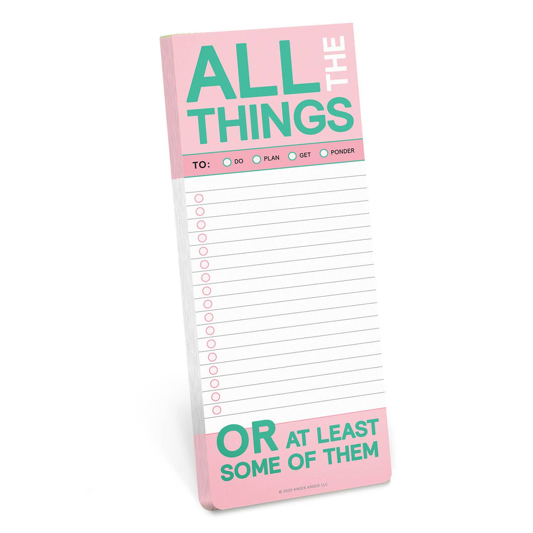 All The Things Make-a-List Pad