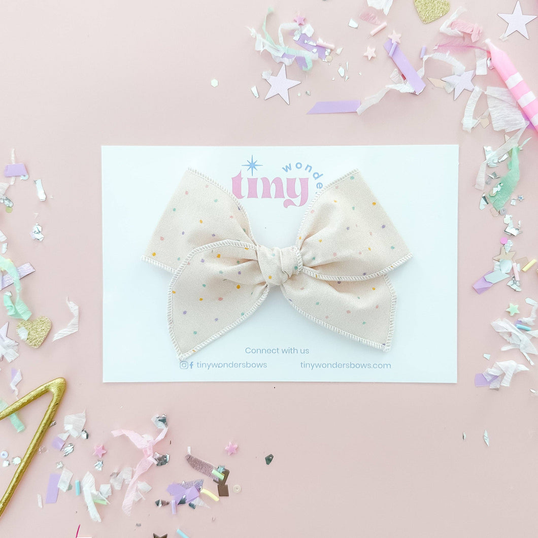 Rainbow Confetti: Small / Large Reversible Clip