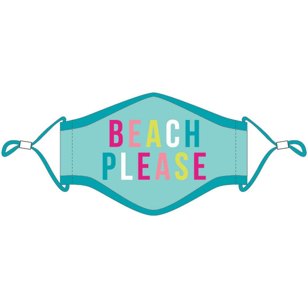 Beach Please Wholesale Face Masks with Lanyard