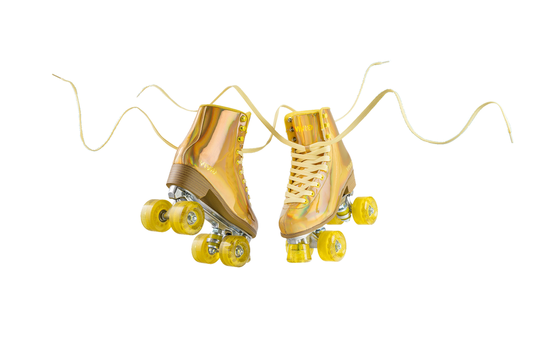 Vivid Skates Gold Prisma Roller Skates