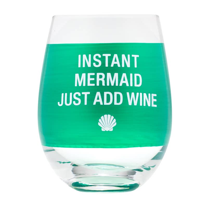 Instant Mermaid Wine Glass