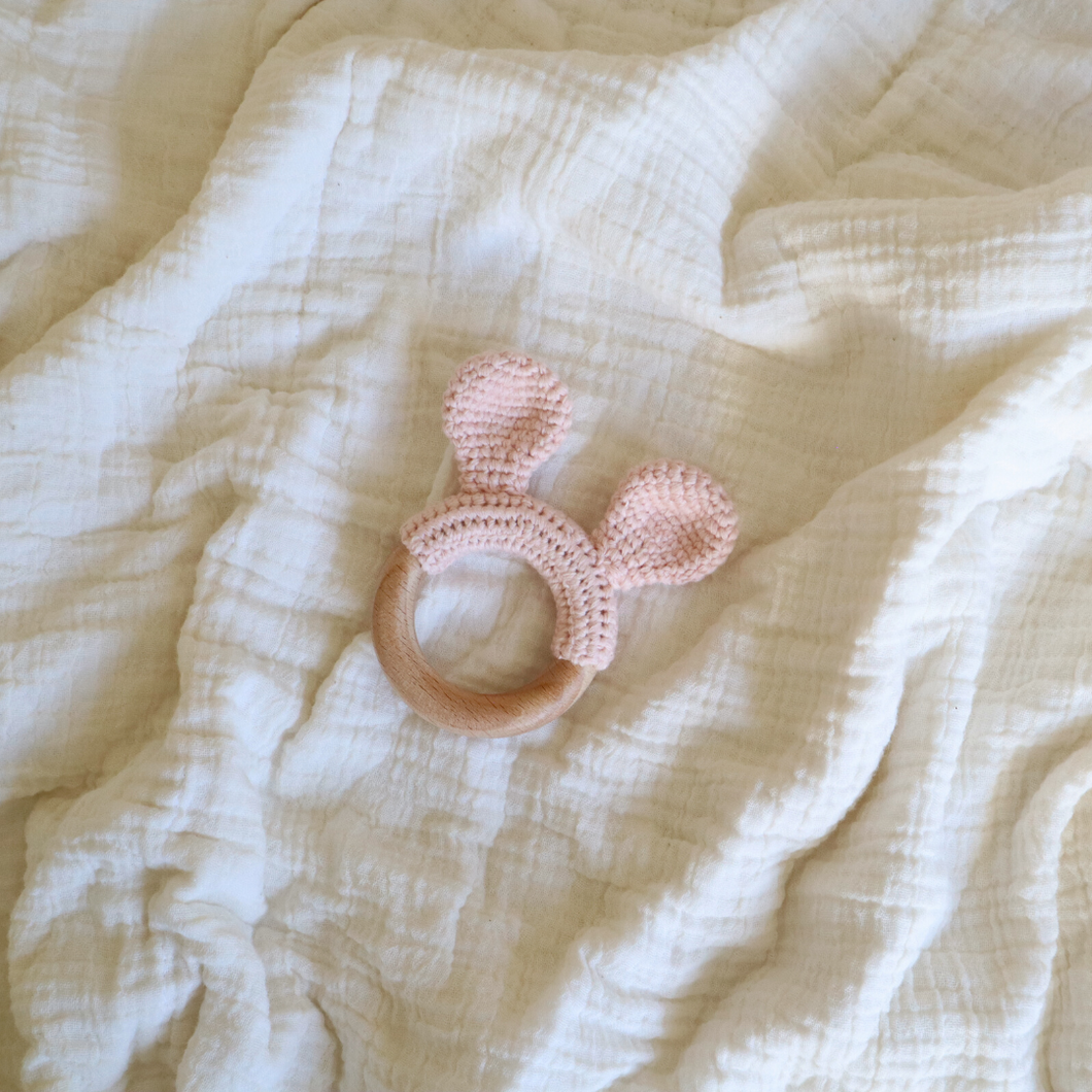 Baby Bunny Crotchet Holder - Blush Bunny