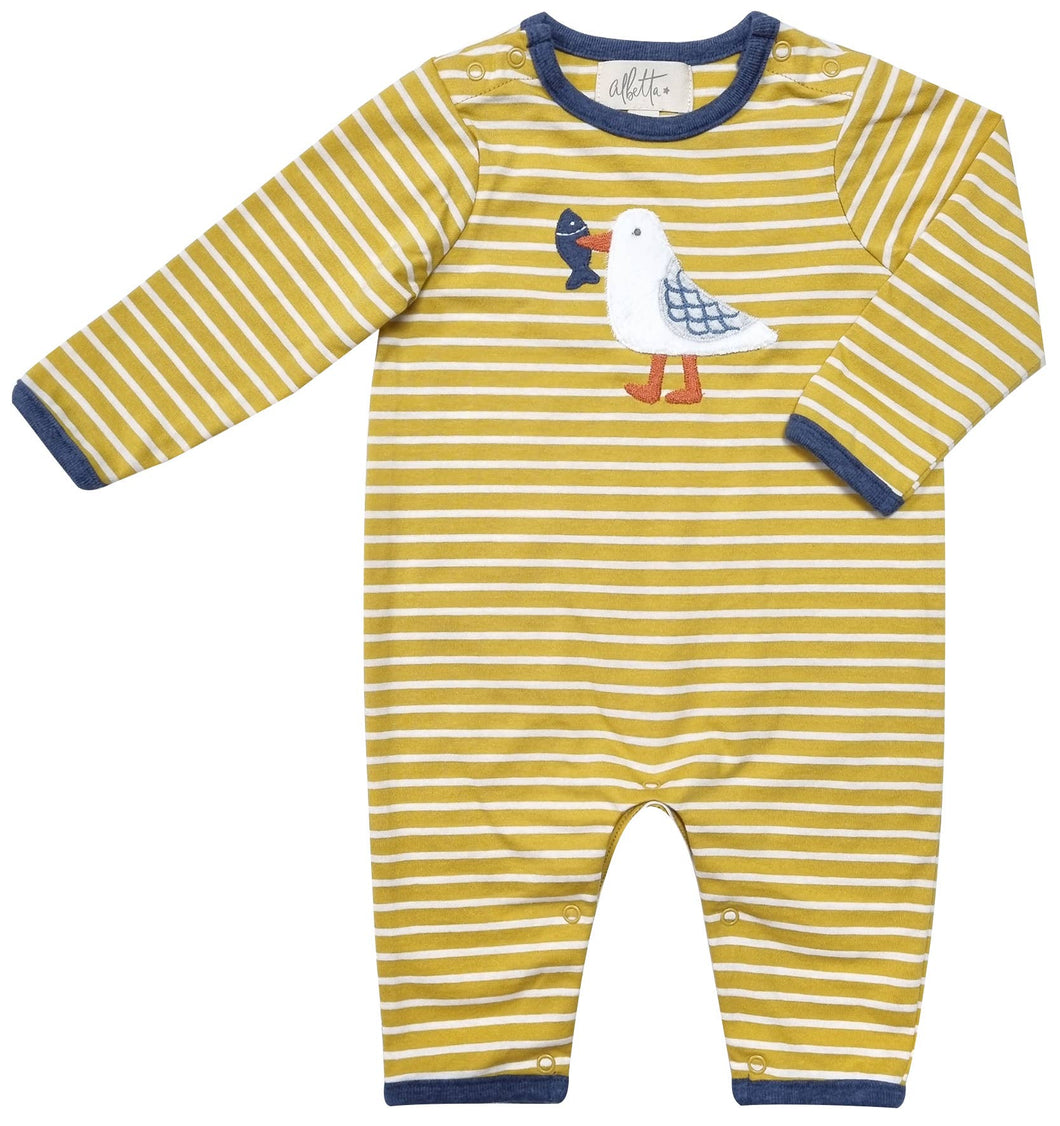 Applique Sammy Seagull Baby Romper