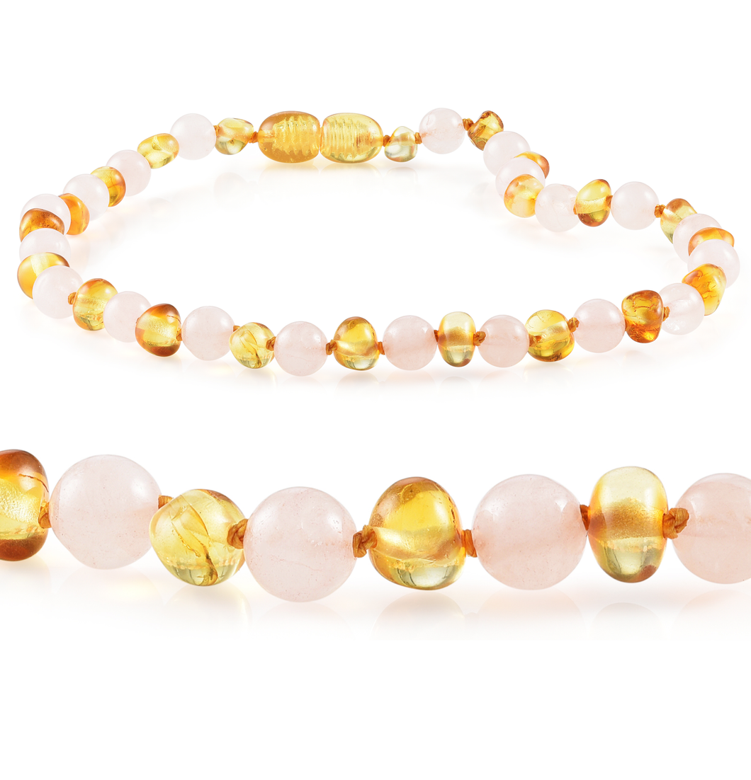 Kids | Easy Order Baltic Amber + Genuine Gemstone Necklaces