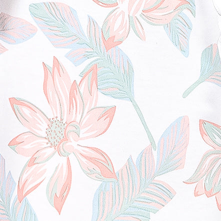 Coral and aqua Stella romper